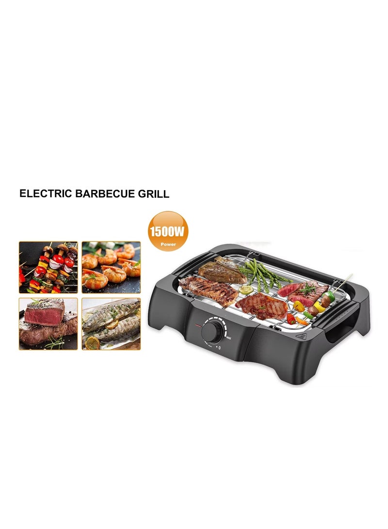 Portable BBQ Grill with Detachable Durable Stainless Steel Heating Elements - Electric Korean Outdoor Smoker, Gas Rotisserie, Foldable & Portable for Camping, Picnics & Tailgating