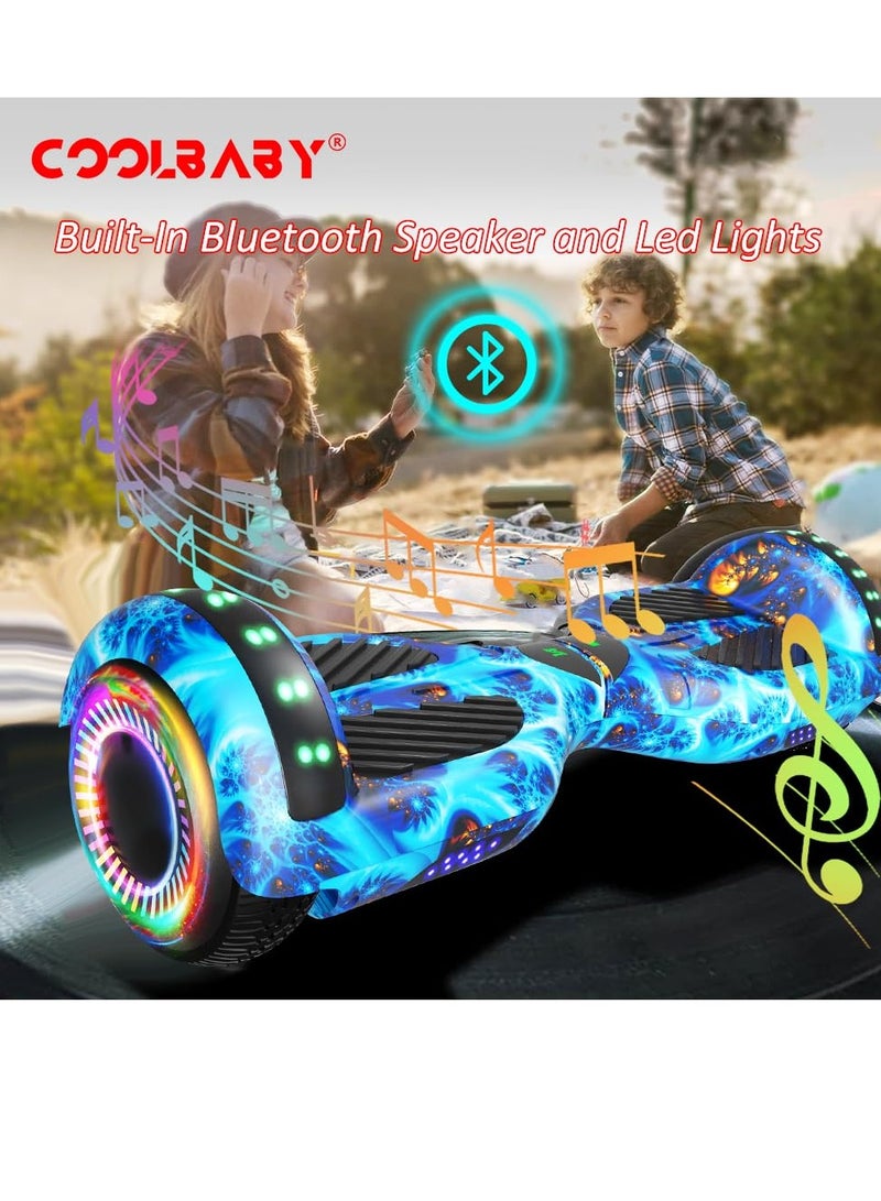 COOLBABY 6.5inch Smart Scooter 2 Wheels Self Scooter with Led Lights