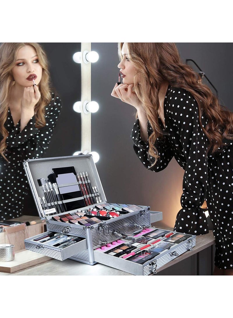Professional Multifunctional Makeup Kit 106pcs Makeup Tools Eyeshadow Lipstick Mascara Lip Liner Makeup Brush Makeup Artist Makeup Box For Women Full Kit