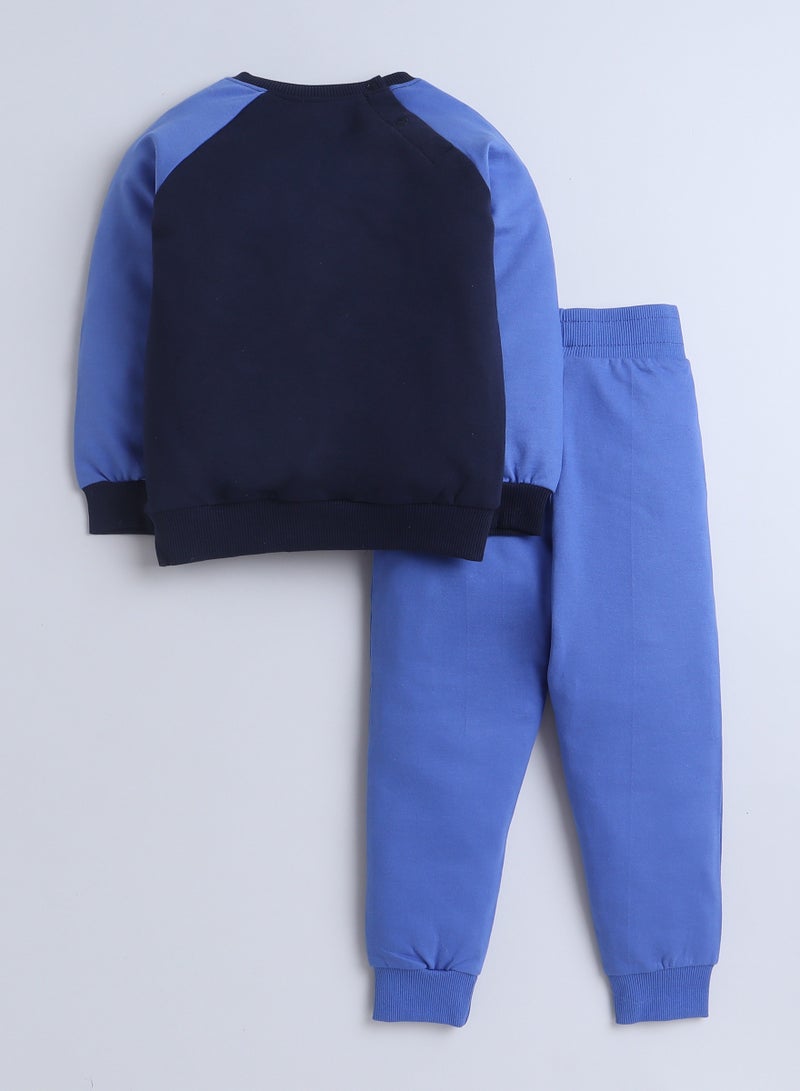 Boys' 2-Piece Set -Raglan Sweatshirt and Jogger Set Blue/Navy