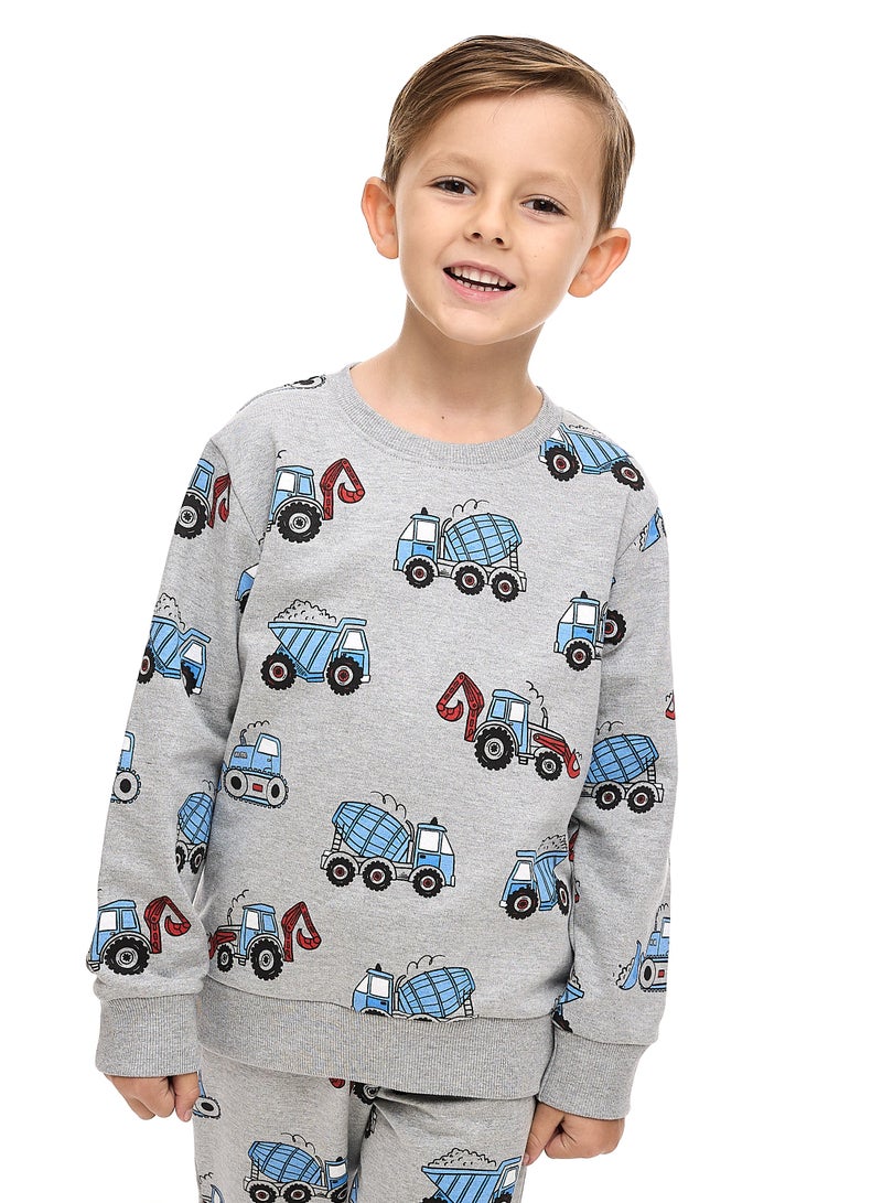 Boys 2-Piece Printed Sweatshirt and Jogger Set