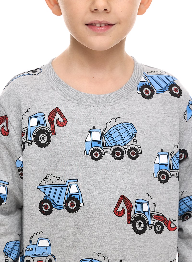 Boys 2-Piece Printed Sweatshirt and Jogger Set
