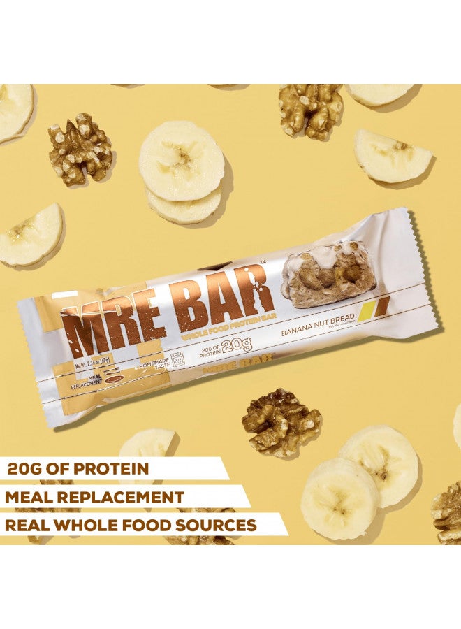REDCON1 MRE Protein Bar, German Chocolate Cake - Contains MCT Oil + 20g of Whole Food Protein - Easily Digestible, Macro Balanced Low Sugar Meal Replacement Bar (12 Bars)