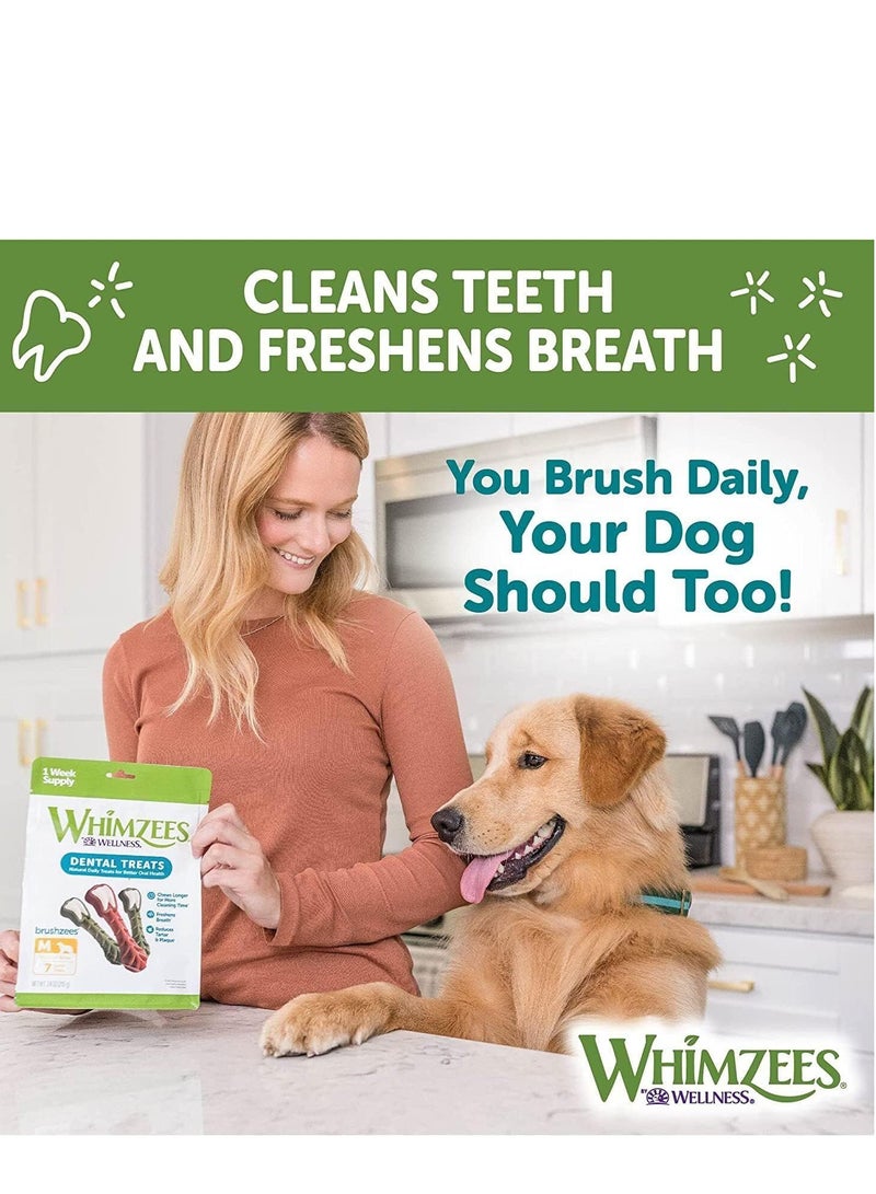 Whimzees Natural Daily Dental Dog Treats Variety Medium Grade, 840 g, Pack of 28
