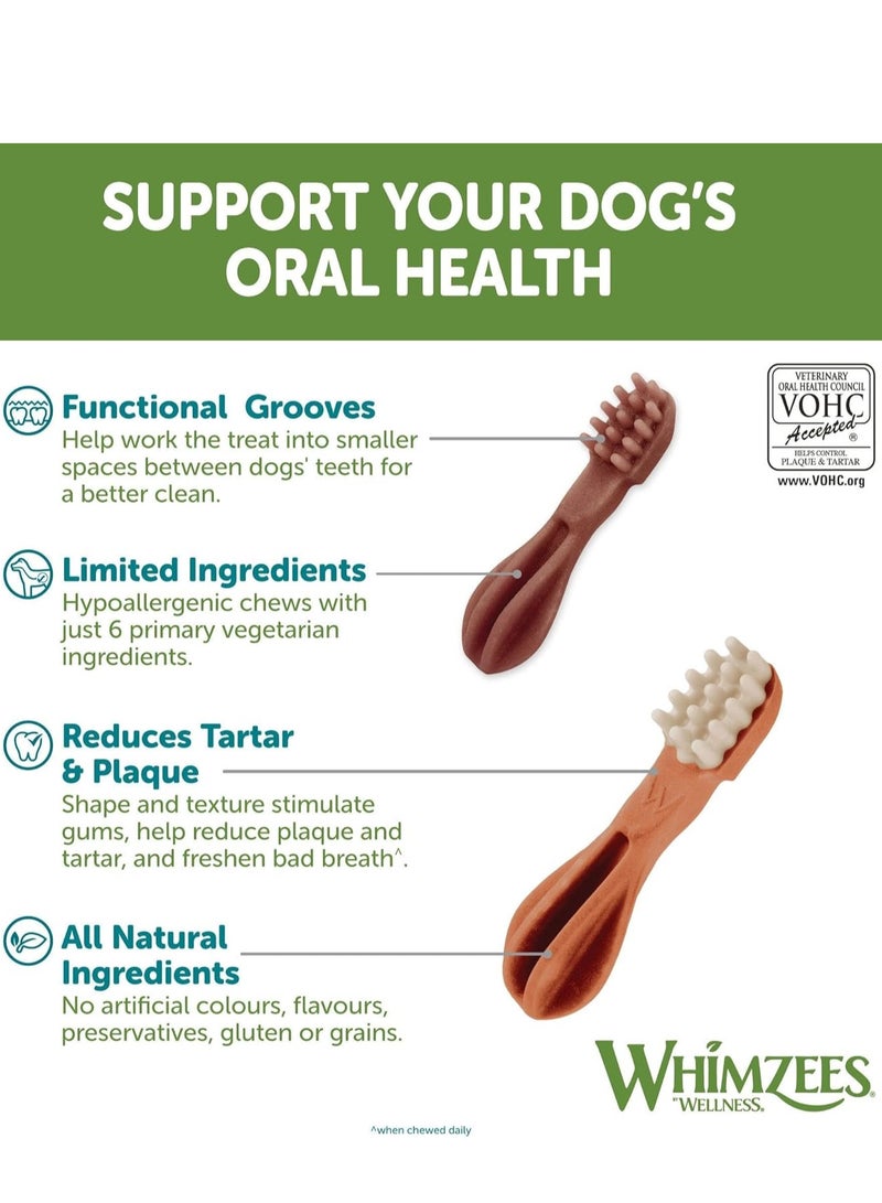 Whimzees Natural Daily Dental Dog Treats Variety Medium Grade, 840 g, Pack of 28