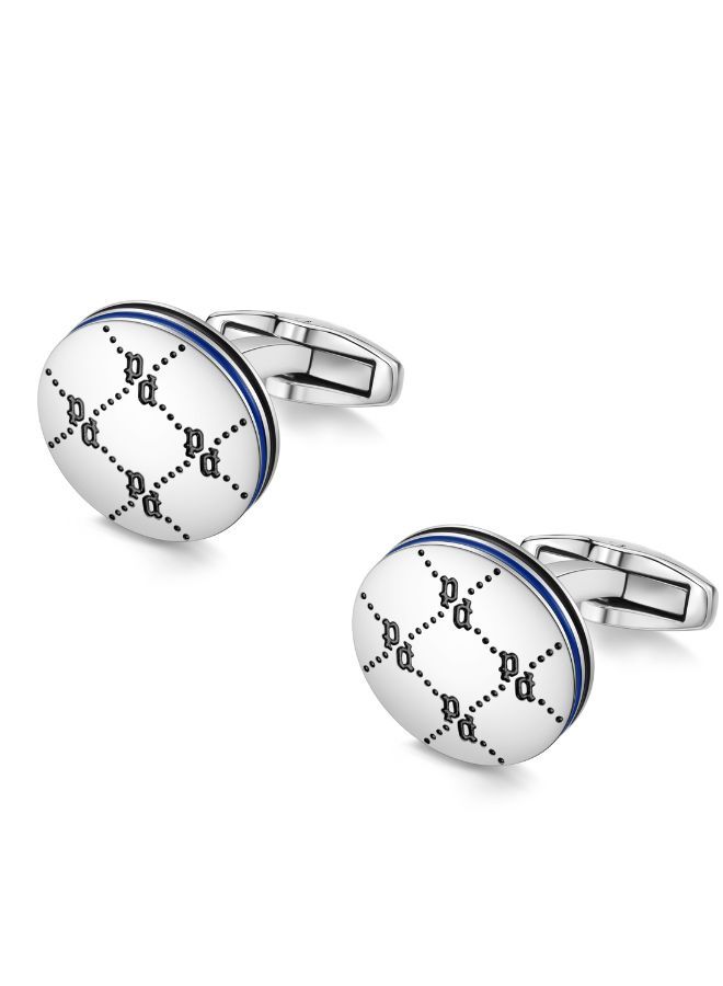 Iconic Monogram Cufflinks For Men Silver