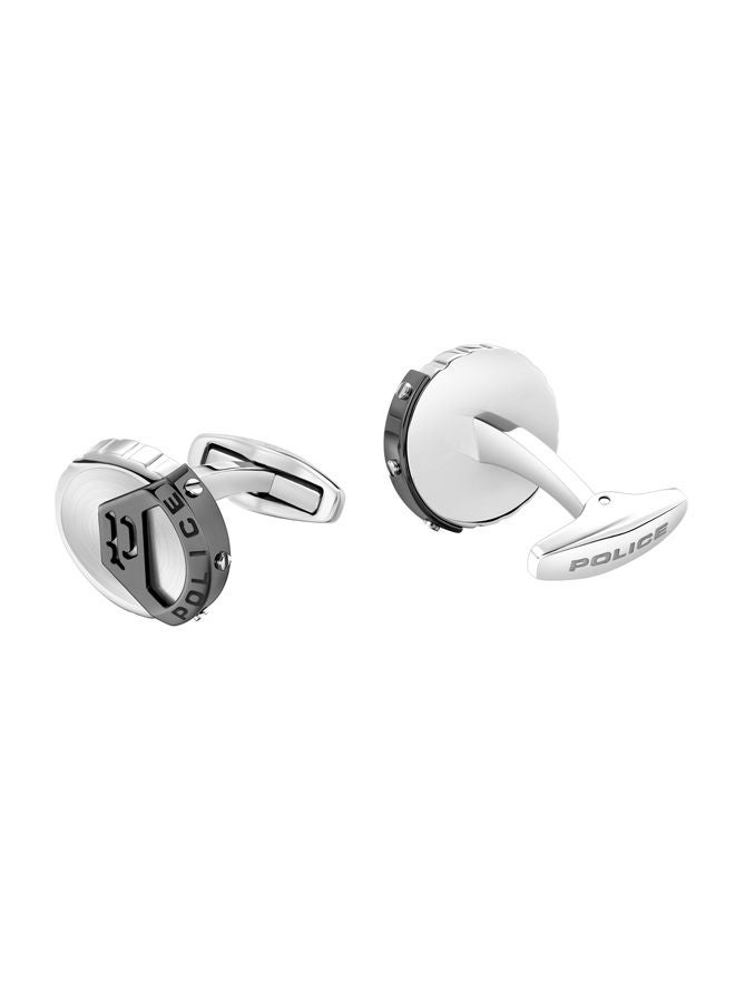 POLICE - Megalithic Cufflink For Men Stainless Steel With Gun Logo - PEAGC0004406