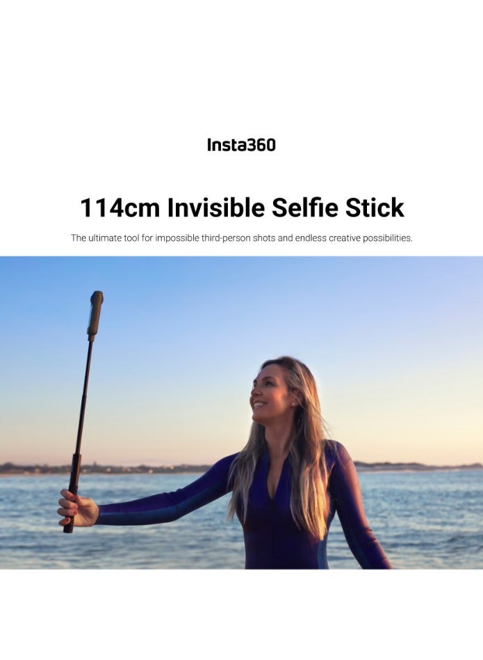 Invisible Selfie Stick - 114cm - Black