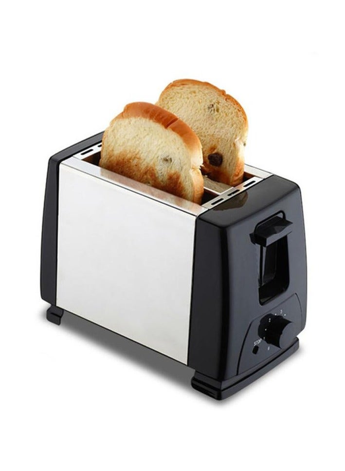 2-Slice Automatic Bread Toaster, Compact Stainless Steel Toaster for Household Kitchen, Adjustable Browning Control, Wide Slots for Bagels and Bread, Easy Cleanup, Perfect Breakfast Maker Machine