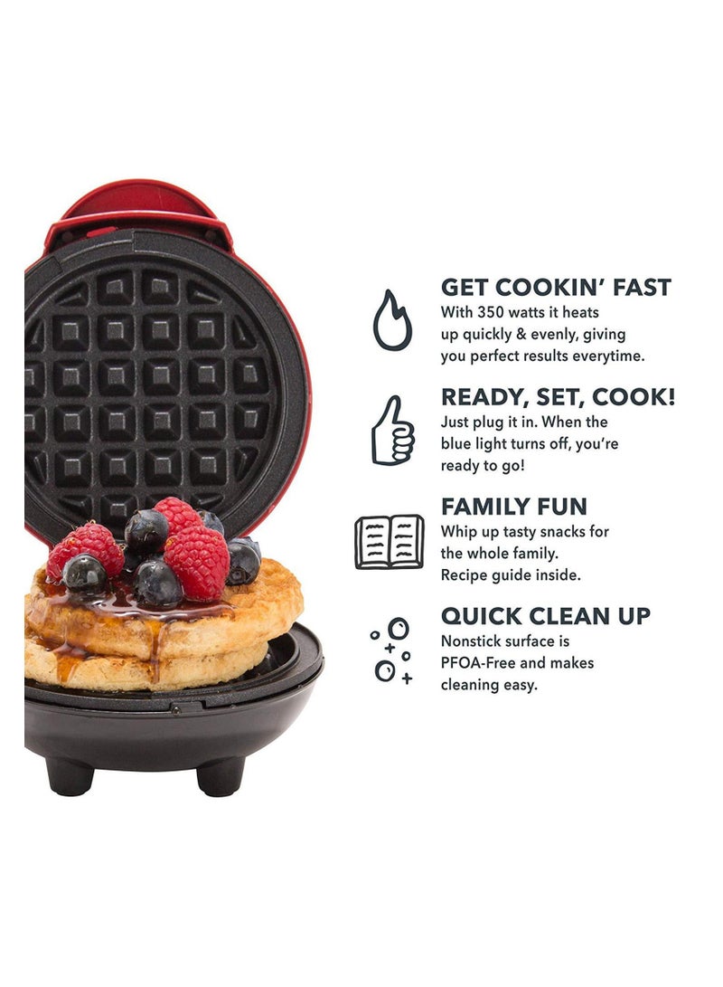 Household Mini Double-Sided Breakfast Machine, 3-in-1 Waffle Maker, Heating Cake Machine, Sandwich Maker, Multi-Function Breakfast Appliance with Non-Stick Plates, Compact & Easy to Clean