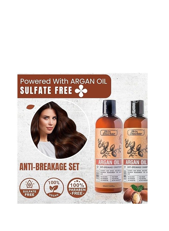 Argan Oil-Infused Shampoo & Conditioner Set Anti-Breakage