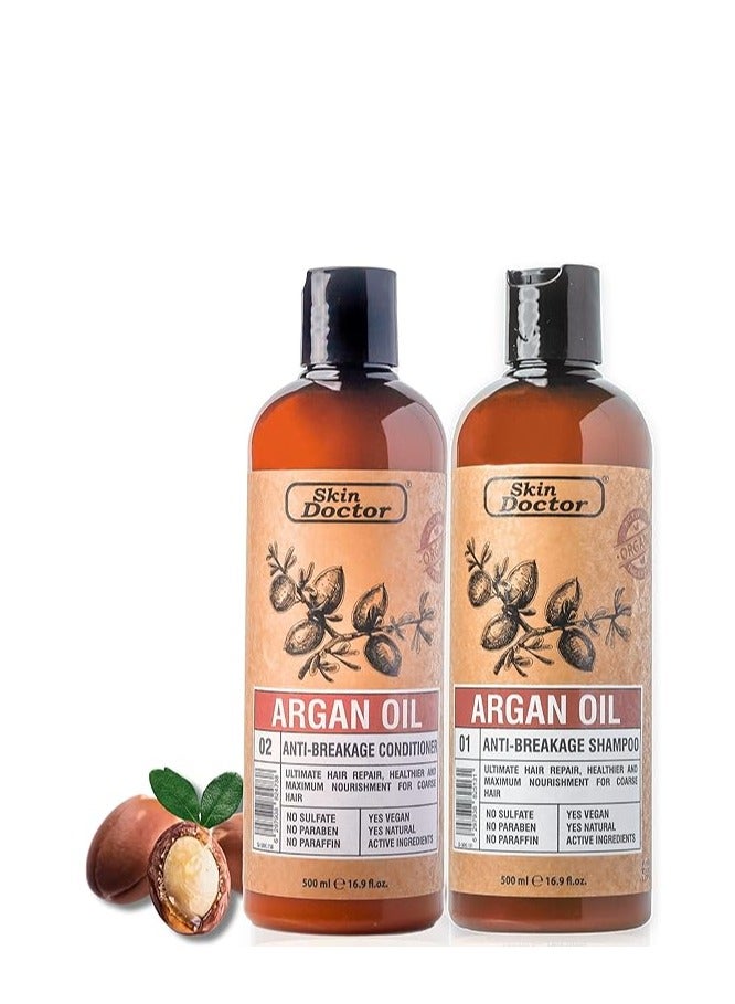 Argan Oil-Infused Shampoo & Conditioner Set Anti-Breakage