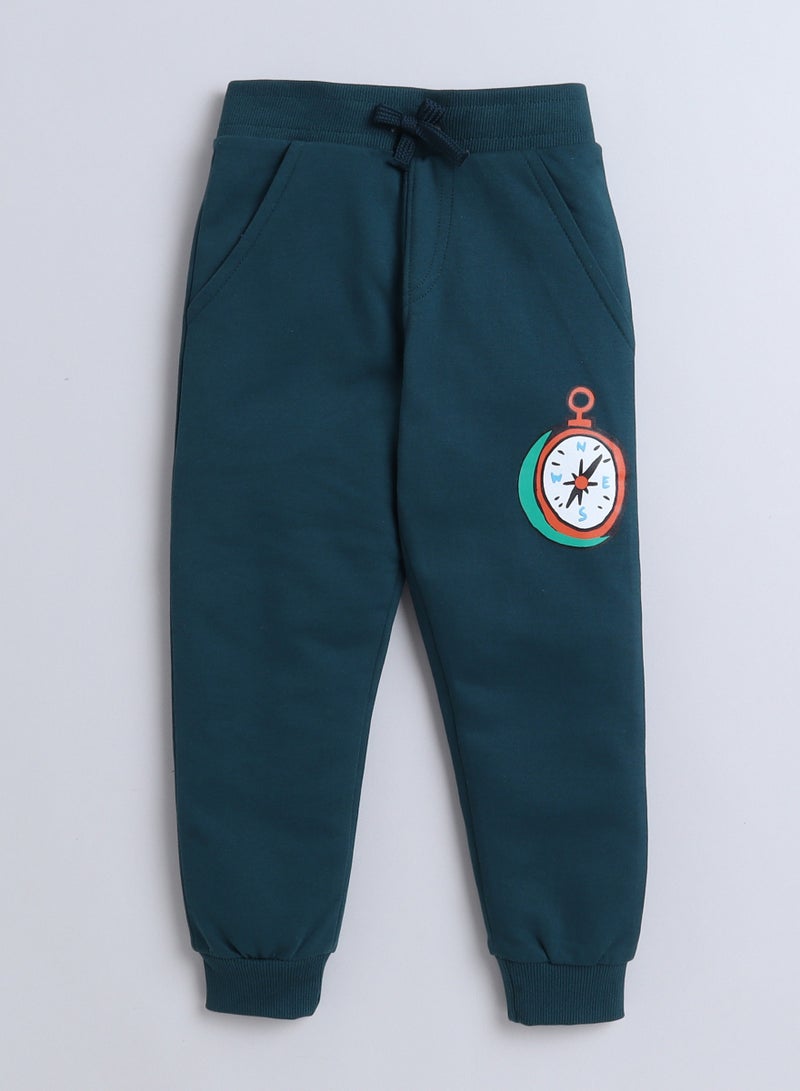 Boys' 3-Piece Set - Stripe Long tee, Dark Green fullzipper Hoody Jacket and Dark Green Jogger sets ,