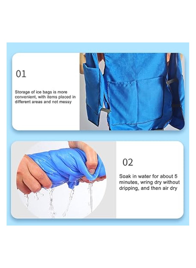 Cooling Vest with 4 Ice Packs, Breathable and Moisture-Wicking Safety Gear for High Temperatures, Ideal for Outdoor Work, Fishing, Cycling, and Running.