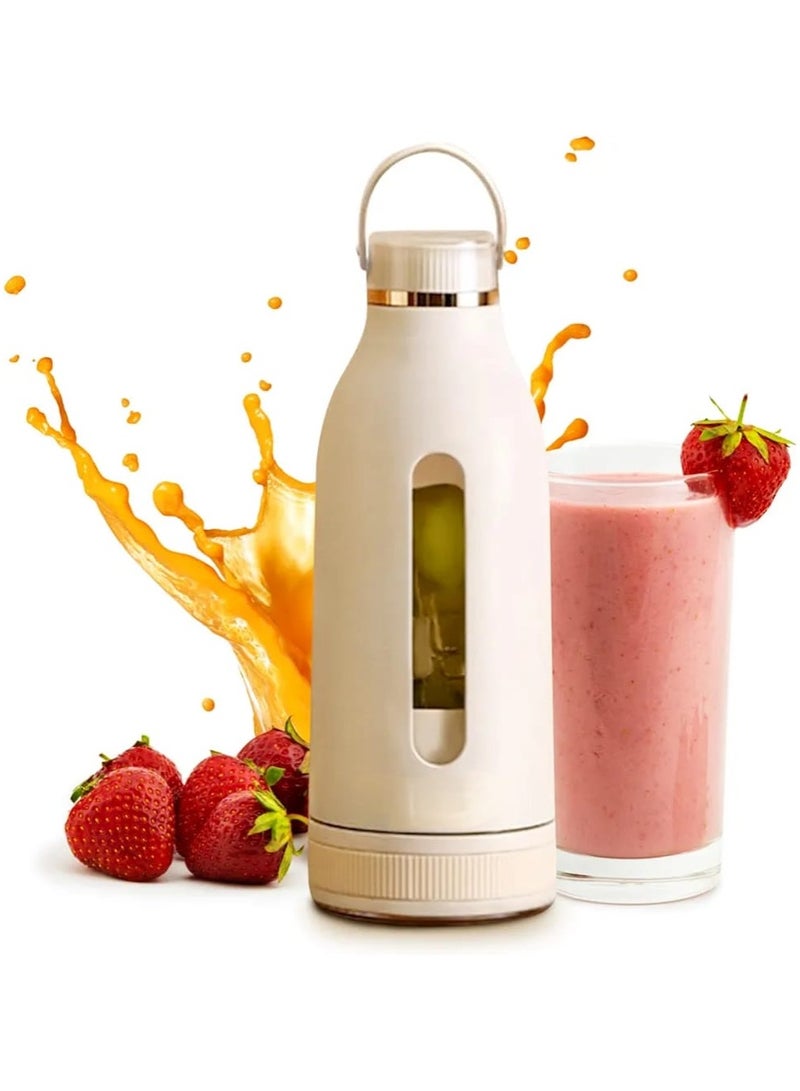 Portable 4-Blade Personal Blender With USB Rechargeable Capabilities Perfect For Making Fresh Juices And Smoothies On The Go