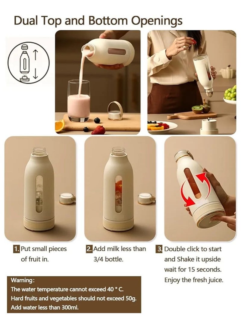 Portable 4-Blade Personal Blender With USB Rechargeable Capabilities Perfect For Making Fresh Juices And Smoothies On The Go