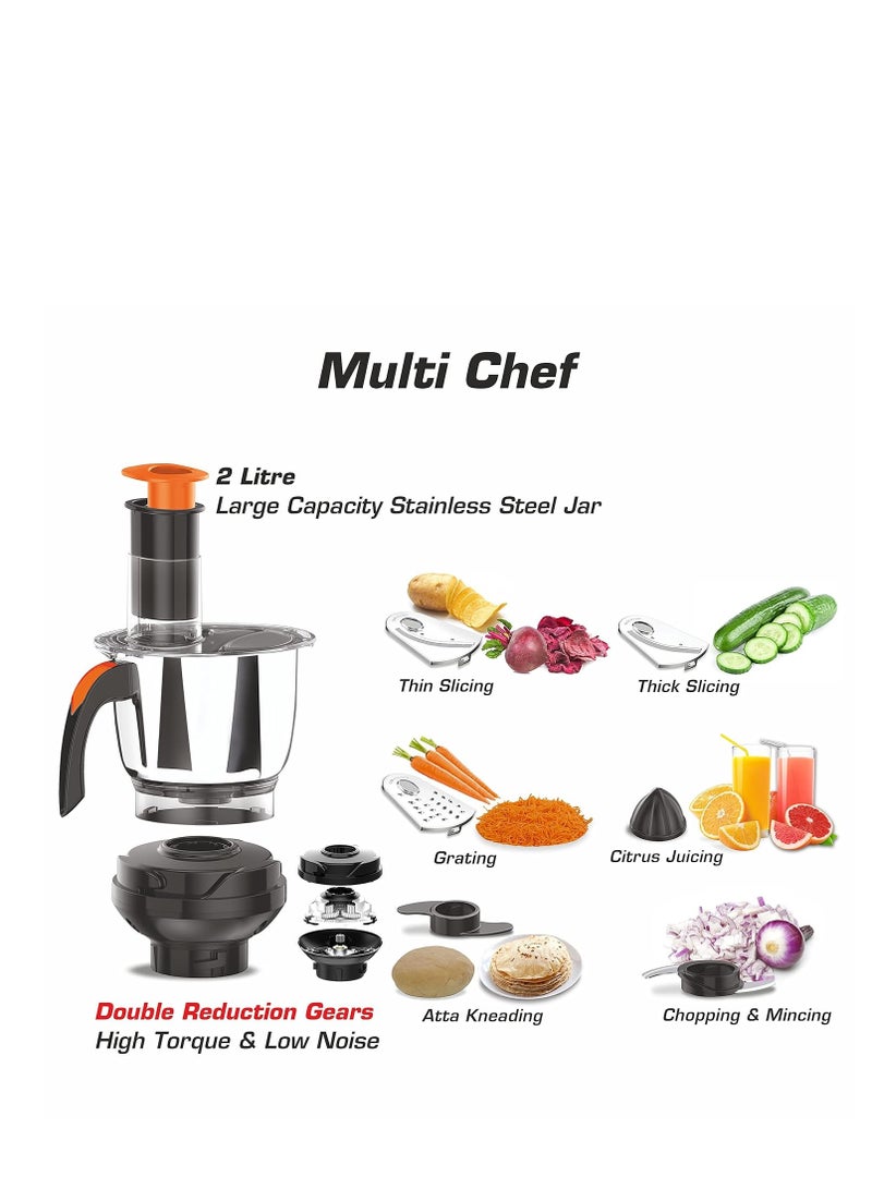 Vidiem EVO ADC mixer grinder 612 A, mixer grinder 750 watt with five Jars in-1 juicer mixer grinder, five leakproof jars with self-lock,for wet and dry spices,chutneys and curries