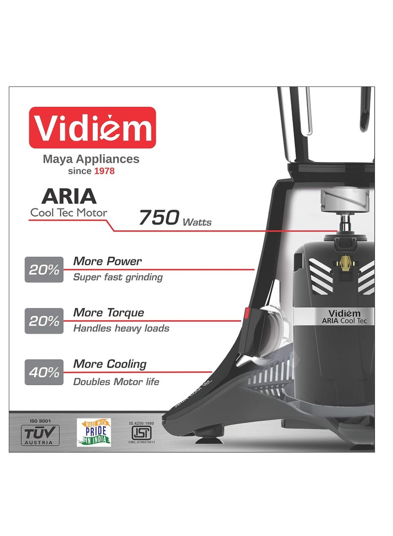 Vidiem Vstar ADC Mixer Grinder 579A | Mixer grinder 750 watt with 5 Jar in-1 Juicer Mixer Grinder | 5 Leakproof Jars with self-lock,for Wet and Dry Spices,Chutneys and Curries |Black