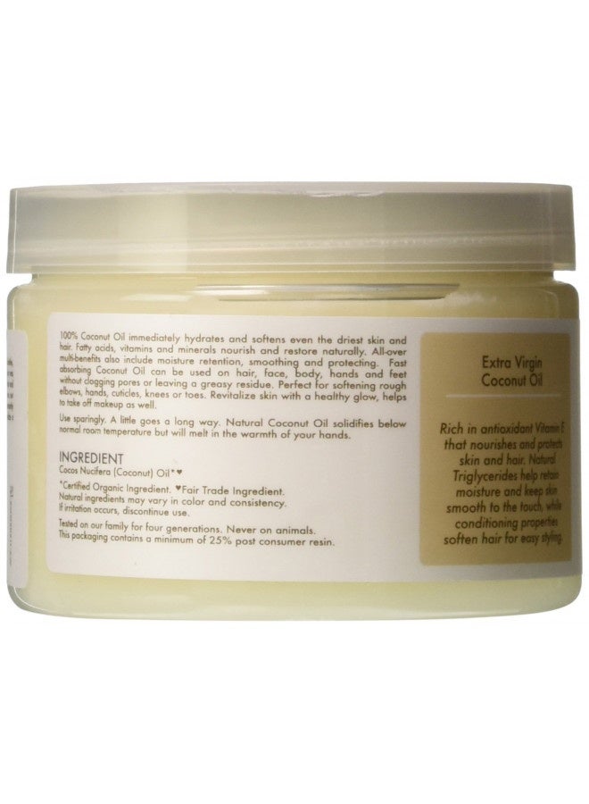 Shea Moisture 100% Extra Virgin Coconut Oil Head-To-Toe Nourishing Hydration For Unisex, 10.5 Ounce