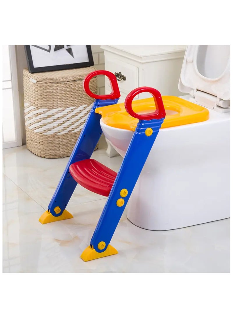 Toilet Potty Training Seat with Step Stool Ladder Training Toilet for Kids Boys Girls Toddlers -Comfortable Safe Potty Seat with Anti-Slip Pads Ladder