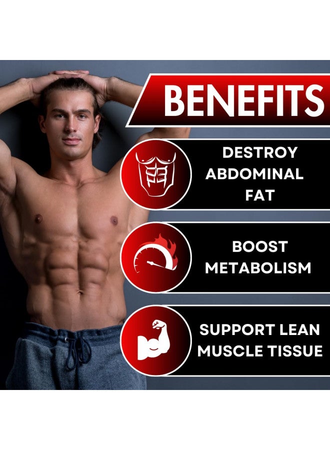 UNALTERED Belly Fat Burner for Men - Lose Belly Fat, Tighten Abs, Support Lean Muscle Growth - Jitter & Caffeine-Free Weight Loss Pills - 90 Ct
