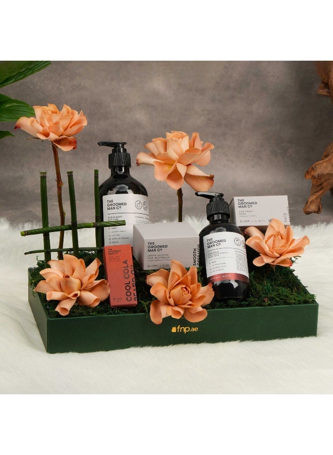 Complete Care Gift For Men With Fresh Flowers