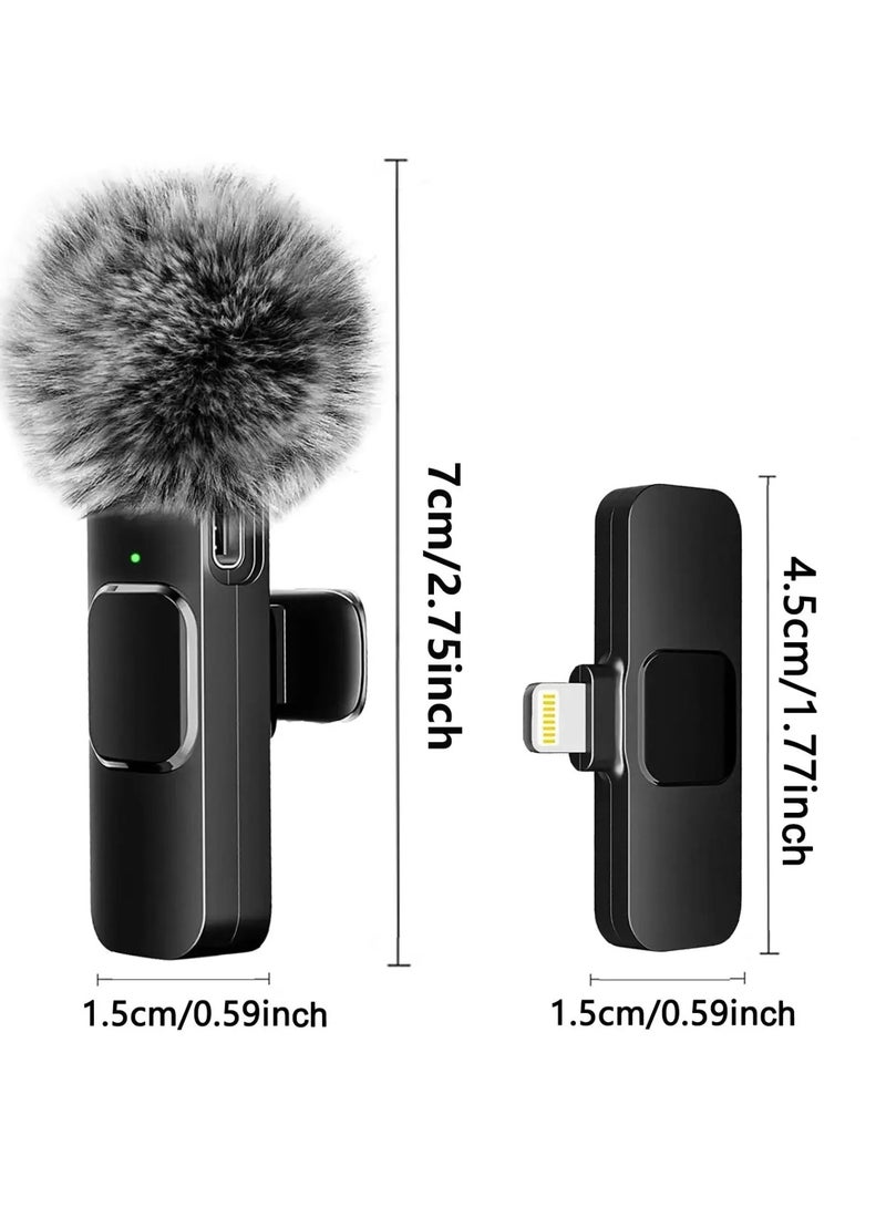 K9 Wireless Collar Microphone K15 One-to-Two Mobile Phone Live Broadcast Outdoor Short Video Recording Noise Reduction