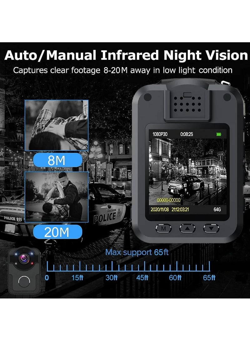 Full HD 1080P Body Camera 40MP  3200 MAH Battery  Mini Body Cam
