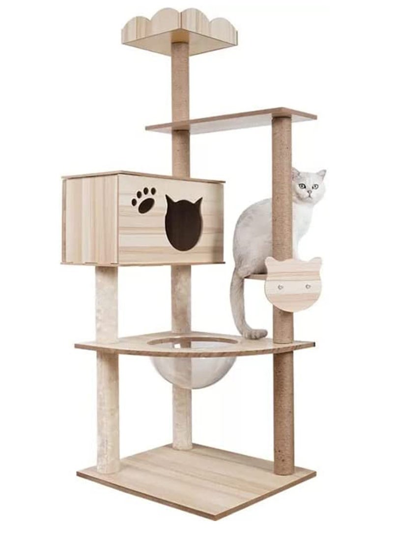 Cat Tree with Sisal Scratching Posts Cat Play House and Rest Place Tower for Cats