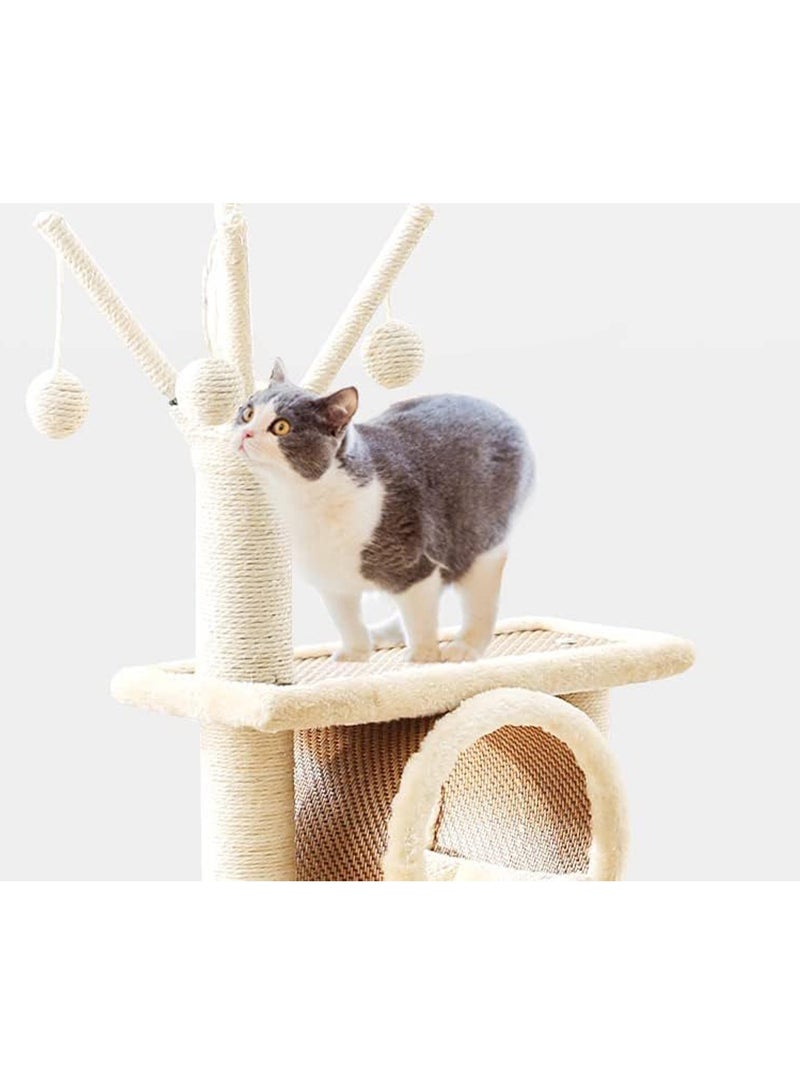 Cat Tree with Sisal Scratching Posts Cat Play House and Rest Place Tower for Cats