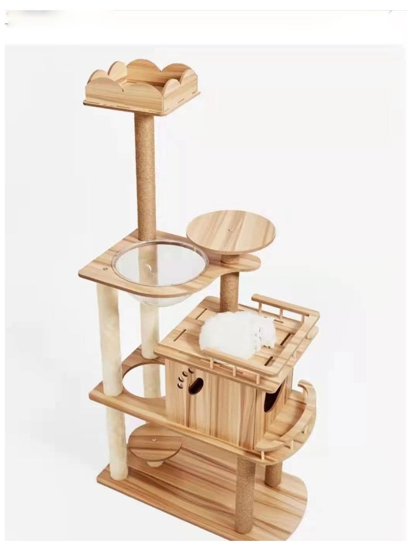 Cat Tree with Sisal Scratching Posts Cat Play House and Rest Place Tower for Cats