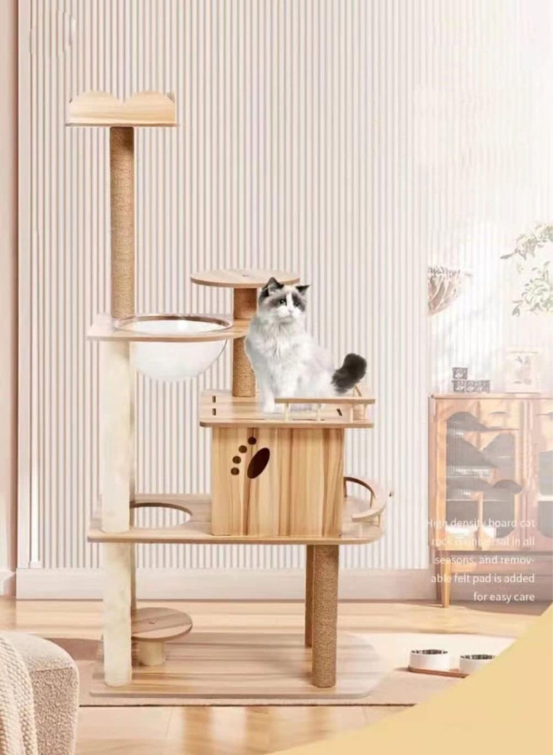 Cat Tree with Sisal Scratching Posts Cat Play House and Rest Place Tower for Cats