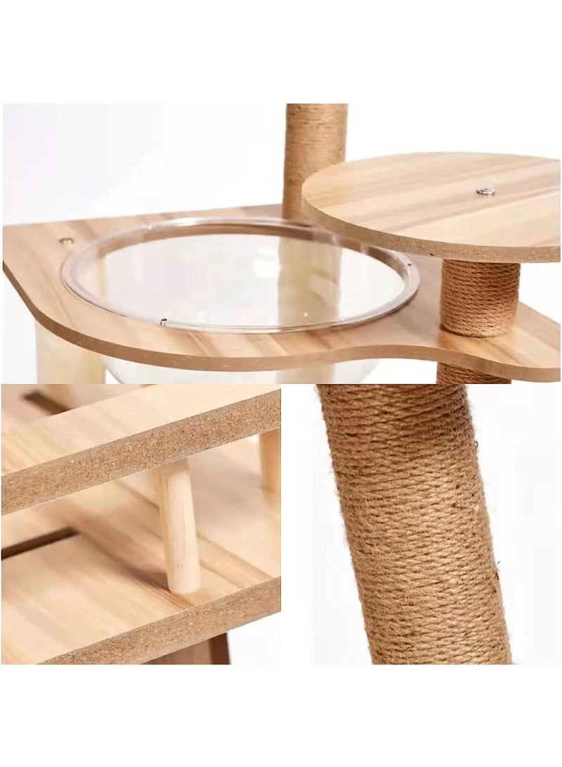 Cat Tree with Sisal Scratching Posts Cat Play House and Rest Place Tower for Cats