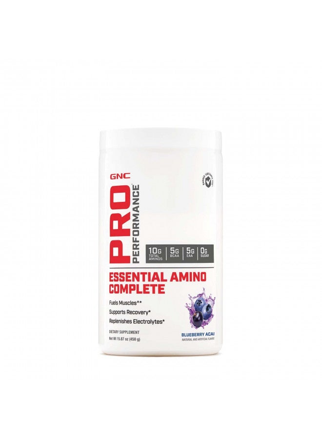 GNC Pro Performance Essential Amino Complete, Blueberry Acai, 15.87 oz., Supports Muscle Recovery