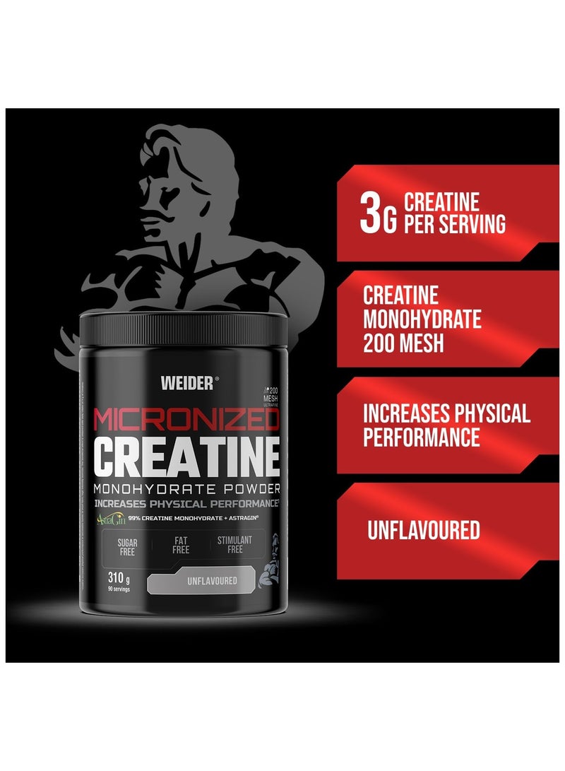 Weider, Creatine Monohydrate, Astragin, Unflavored, 310g, 90 Servings