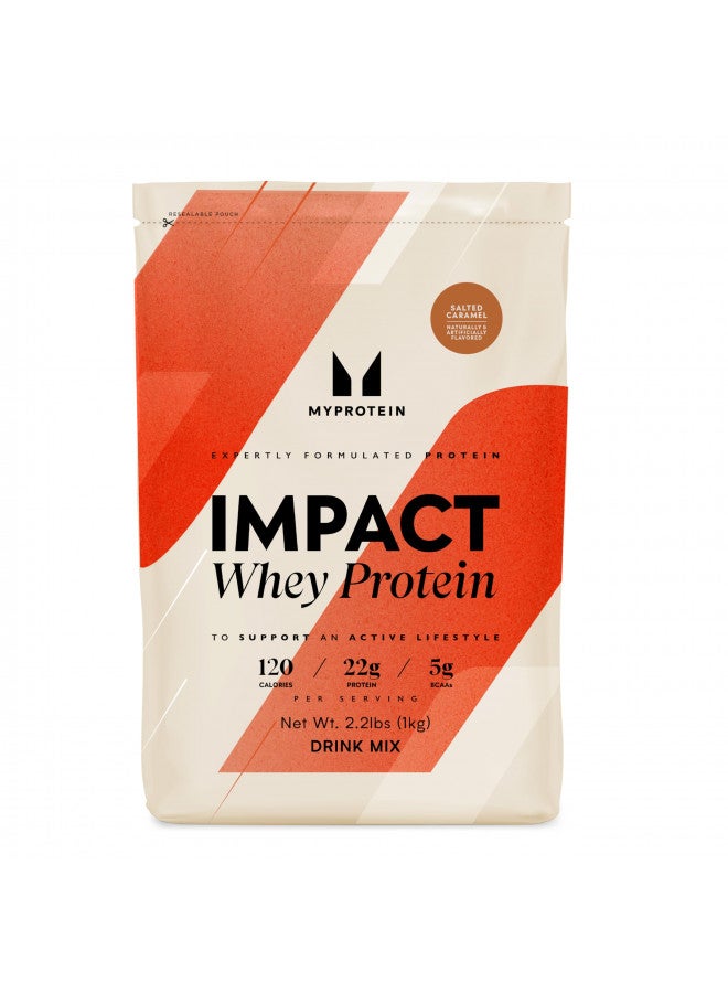 Myprotein - Impact Whey Protein Powder - Whey Protein Powder - Naturally Flavored Drink Mix - Daily Protein Intake for Superior Performance - Salted Caramel (2.2 lbs, Pack of 1)