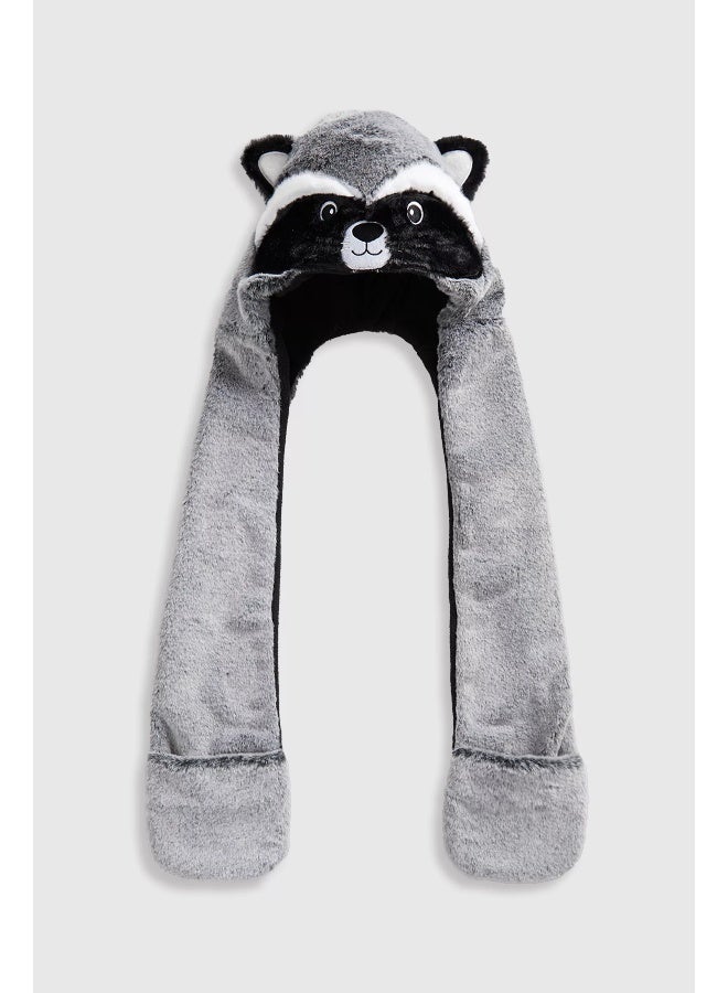 Raccon Hooded Scarf