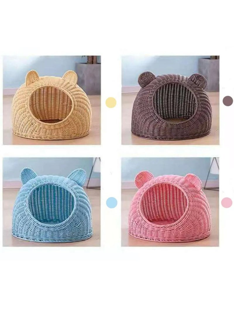 Cat House With Cushion Covered Modern Cute Cat Bed All Season Cats Bed Simple Breathable Pet Nest