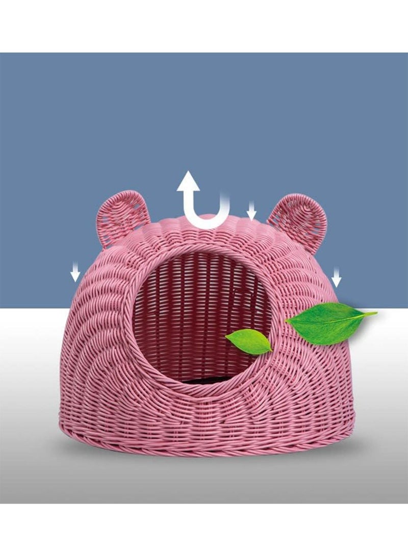 Cat House With Cushion Covered Modern Cute Cat Bed All Season Cats Bed Simple Breathable Pet Nest