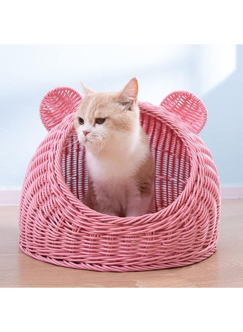 Cat House With Cushion Covered Modern Cute Cat Bed All Season Cats Bed Simple Breathable Pet Nest