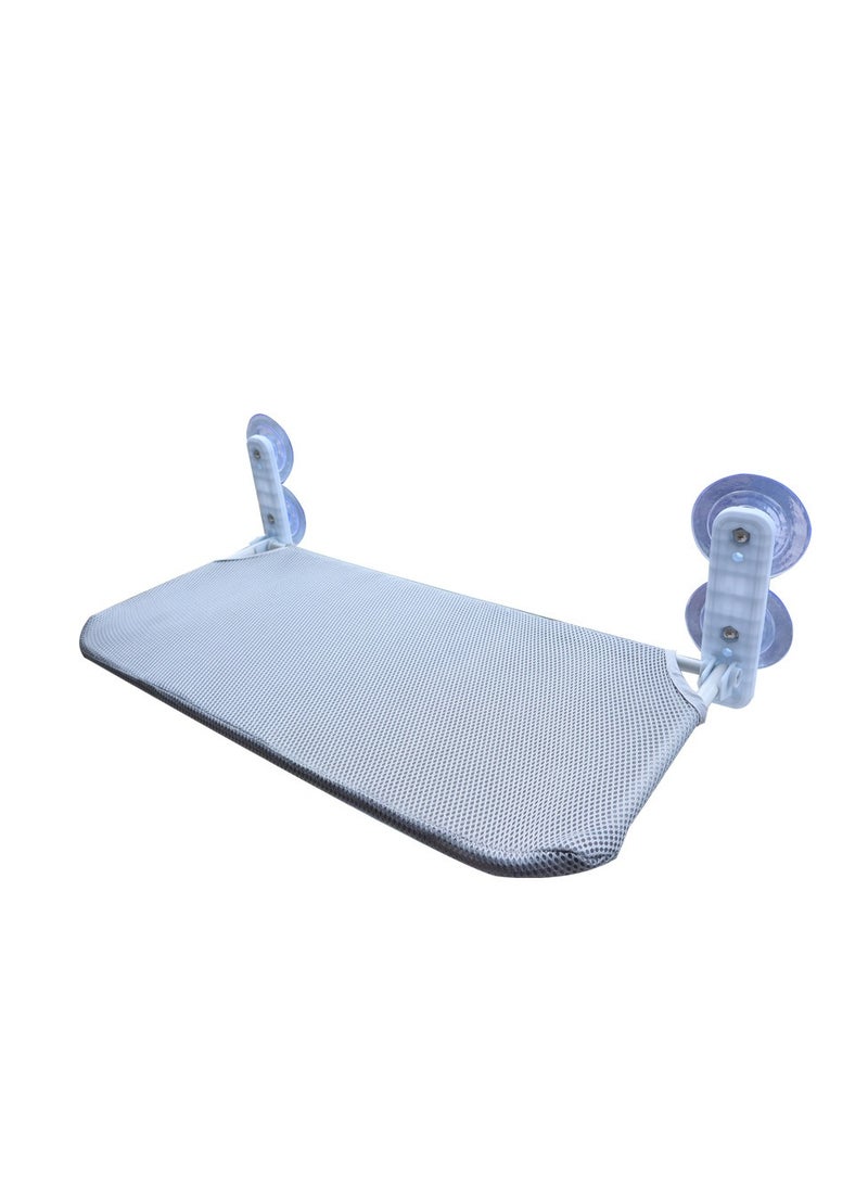 Folding balcony suction cup glass cat bed