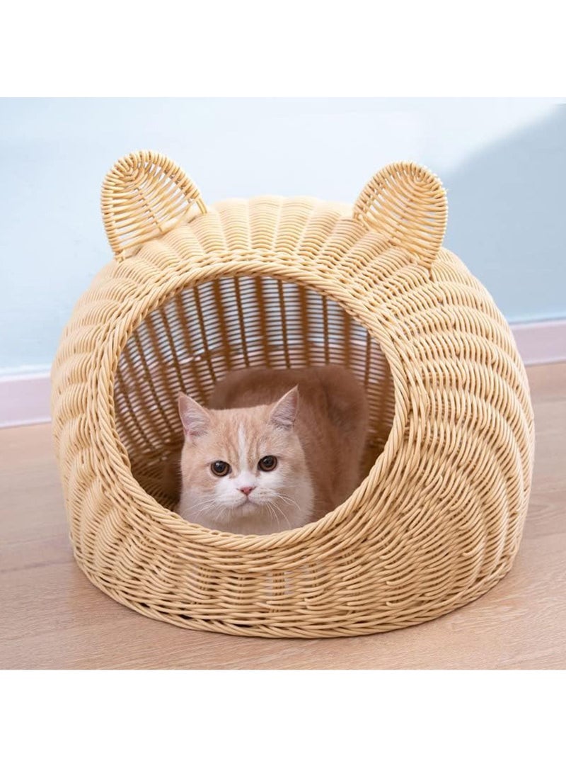 Cat House With Cushion Covered Modern Cute Cat Bed All Season Cats Bed Simple Breathable Pet Nest