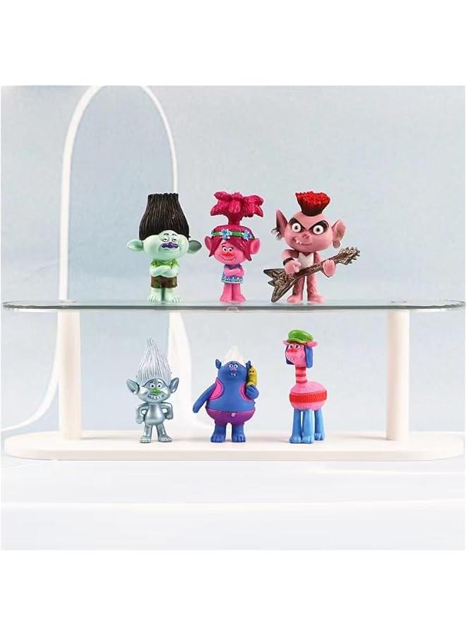 6PCS 3.2In Trolls Action Figure Toys ，Trolls Party Supplies Collectable Doll for Kids(Big