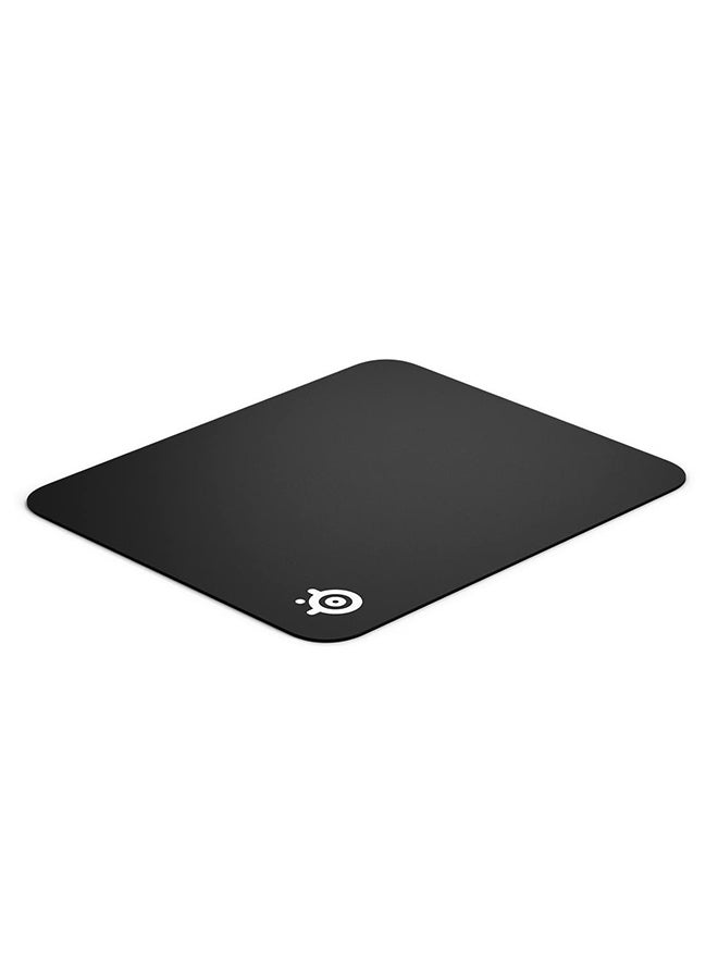 QcK Medium Size Gaming Mouse Pad, Low Profile with Easy Travel Micro-Woven Surface, Optimized for low and high CPI tracking movements, Durable and washable for easy cleaning, 320 mm x 270 mm x 2 mm, Black | 63004