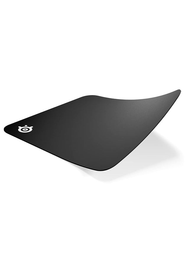 QcK Medium Size Gaming Mouse Pad, Low Profile with Easy Travel Micro-Woven Surface, Optimized for low and high CPI tracking movements, Durable and washable for easy cleaning, 320 mm x 270 mm x 2 mm, Black | 63004