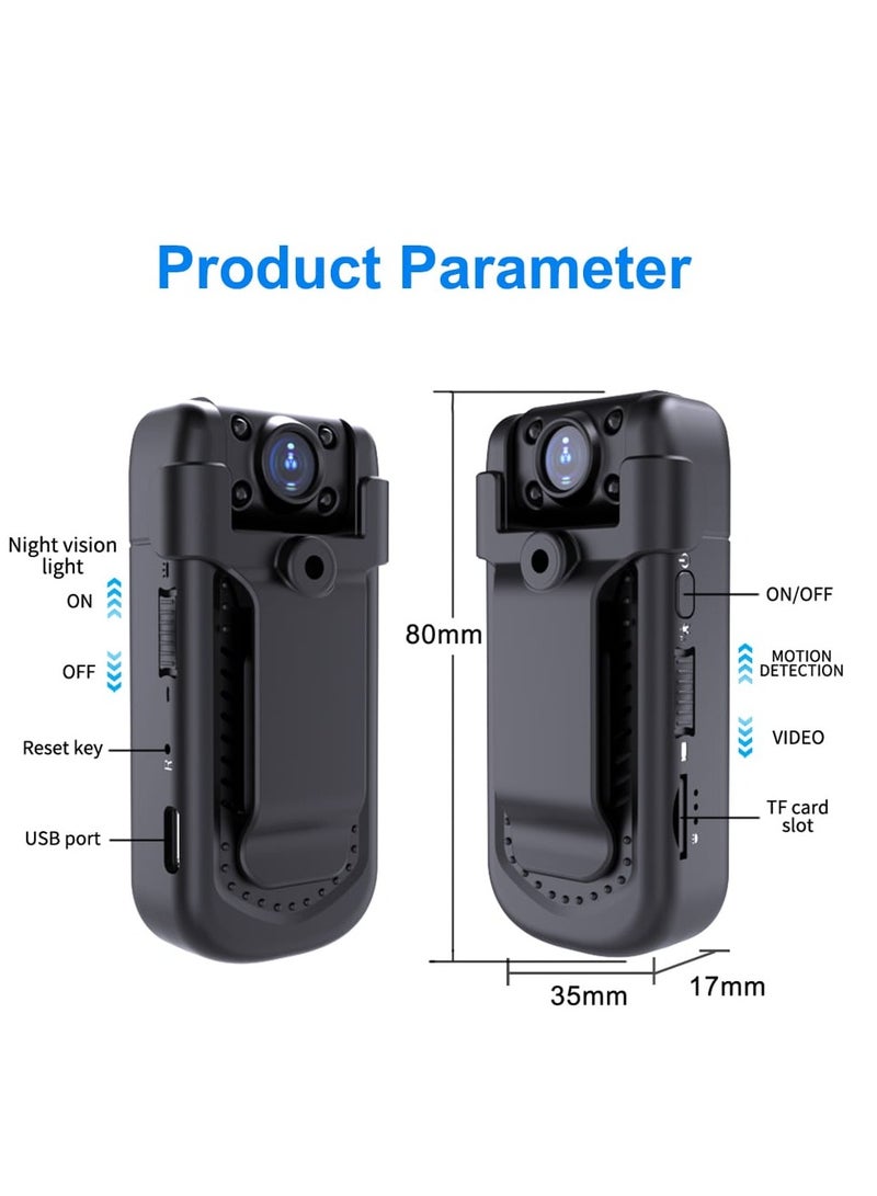 1080P MD36 Mini Body Camera Pocket Night Vision Security Cam For Cars PIR Video Recorder Sport DV Mini Body Camera