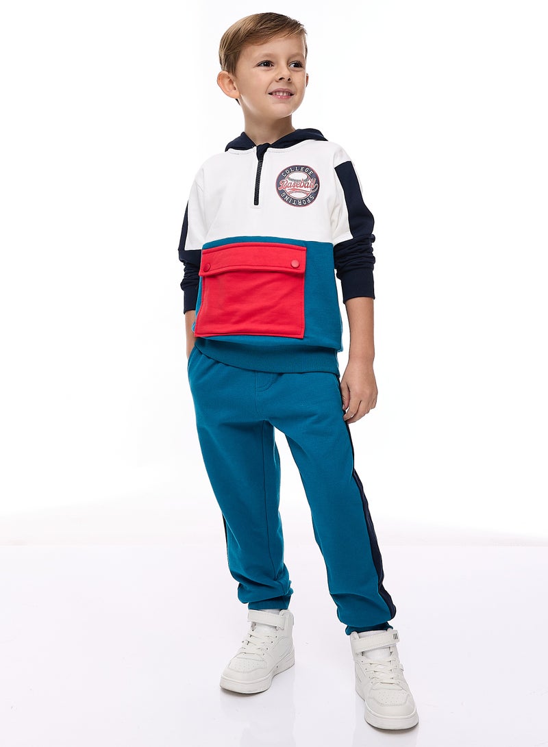 Boys' 2-Piece Half zipper Hoodie and Jogger Set (2 -8 yrs)