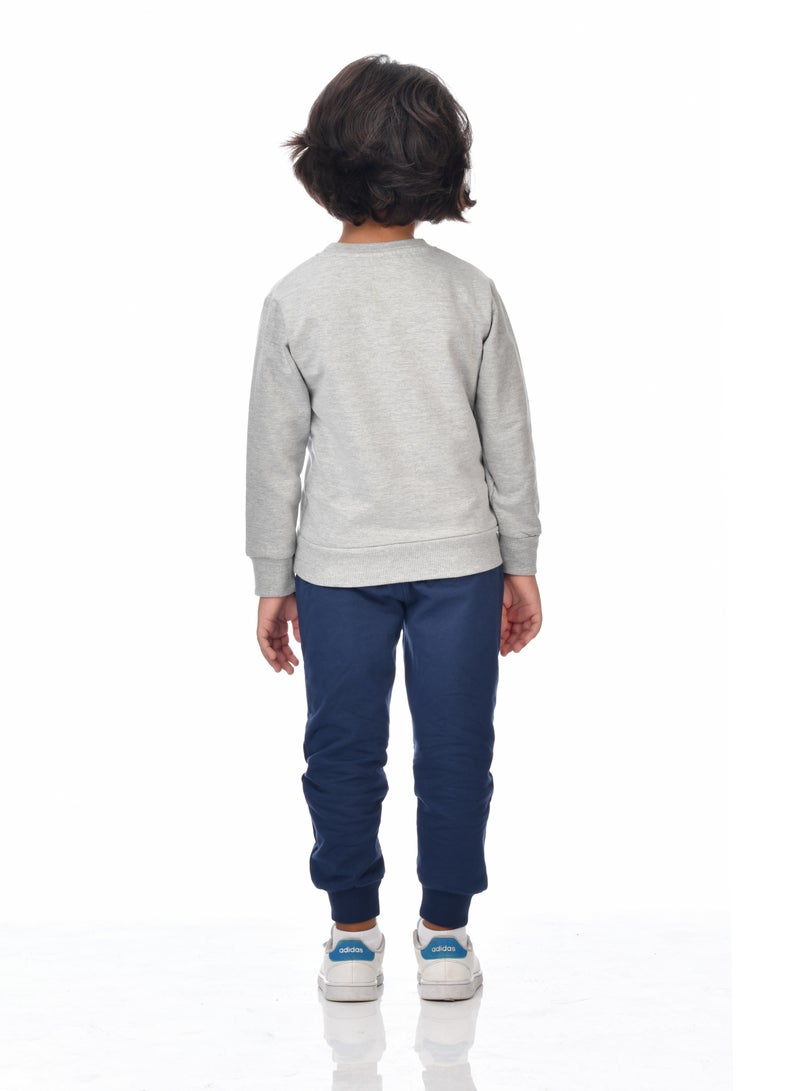 Boys' 2-Piece Sweatshirt and Jogger Set -Navy