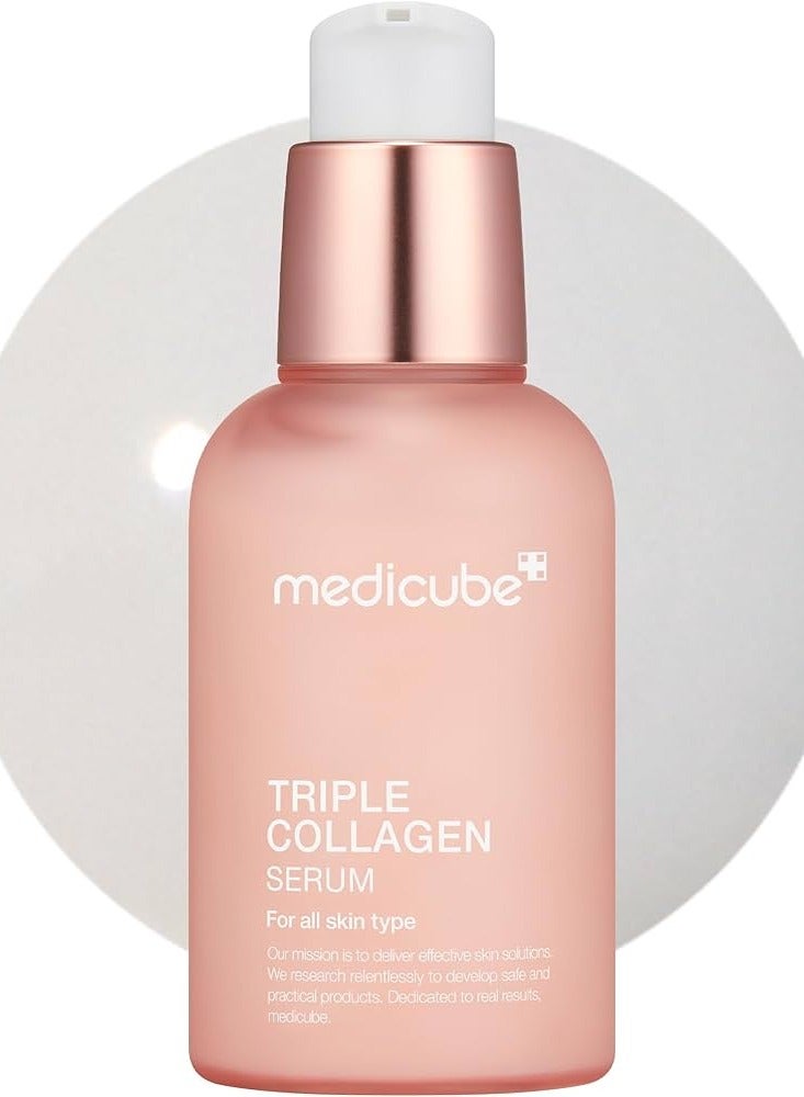 Medicube Triple Collagen Serum 1.85 fl.oz - Nourish dull skin with Triple Collagen Complex - A lightweight serum with Niacinamide and Hyaluronic Acid - Korean Skincare