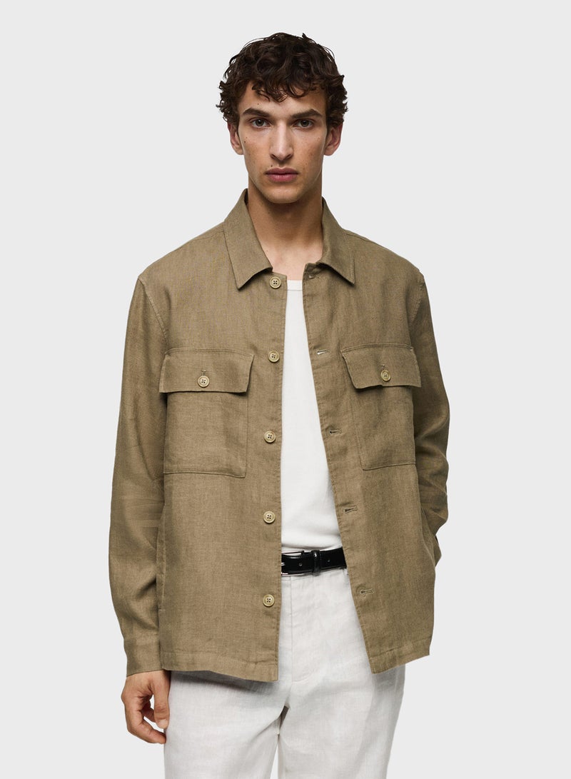 Casual Overshirt With Pockets